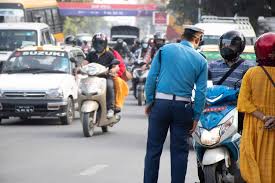 Traffic checking License in public .